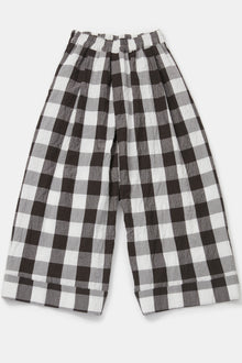 baker trousers tablecloth gingham coffee