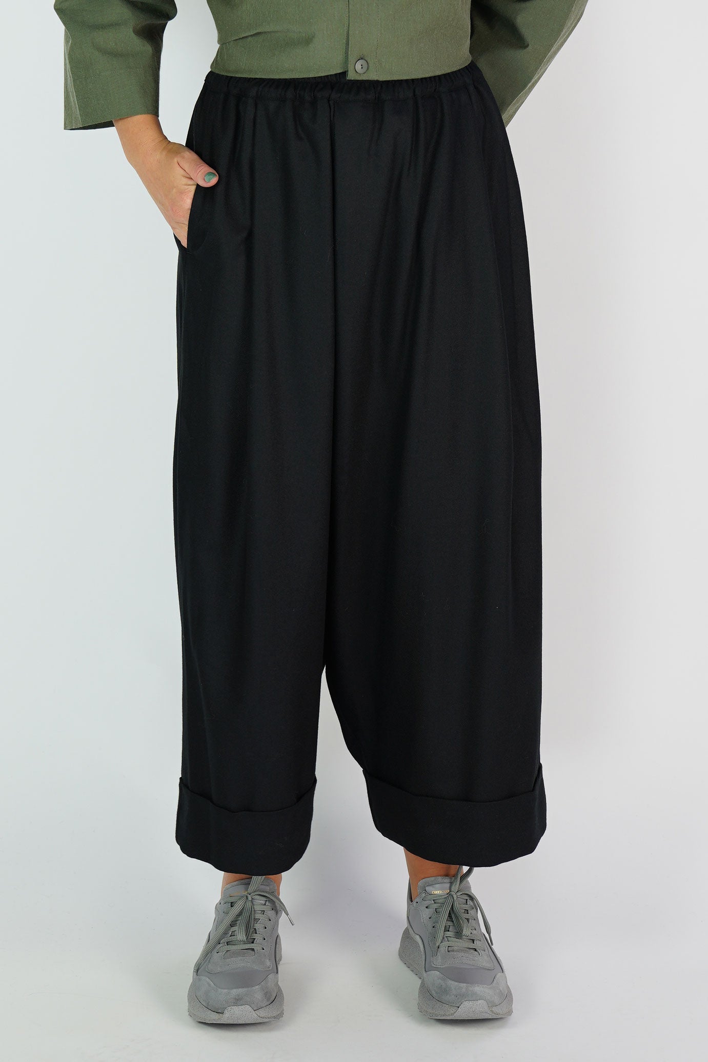 baker trousers woll cashmere flint