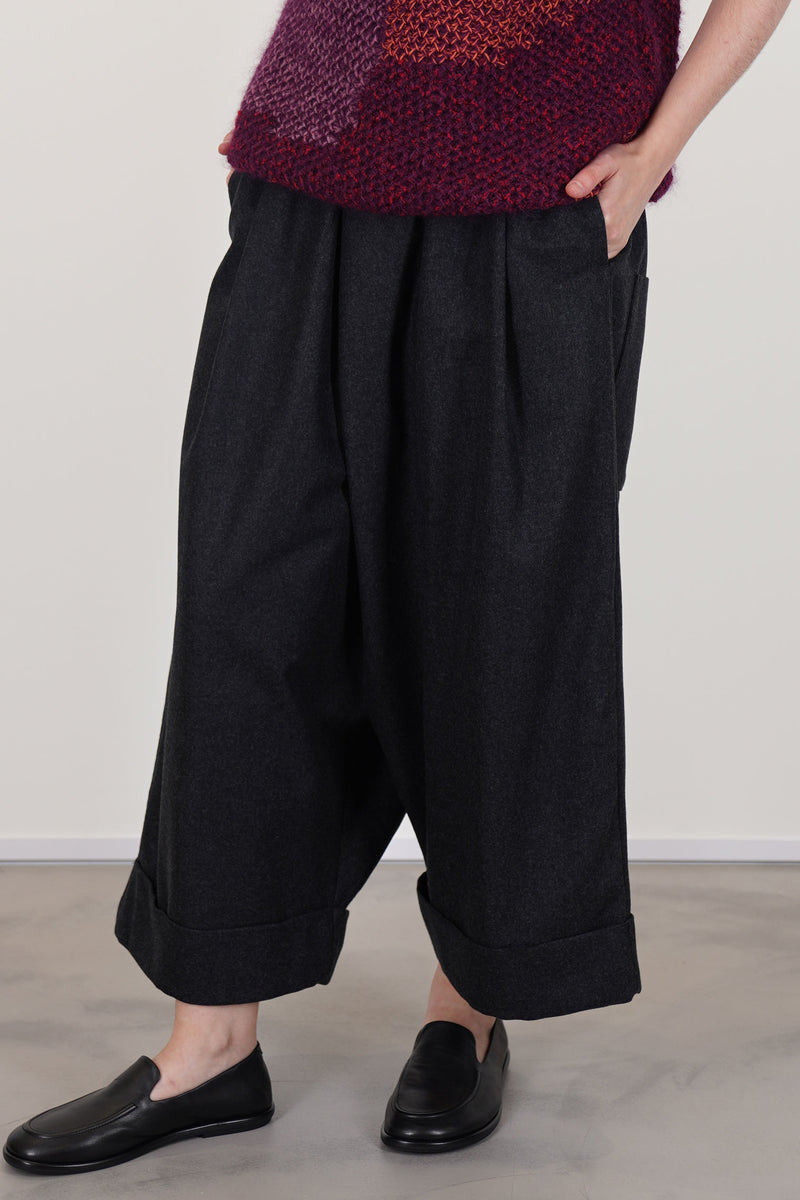 baker trousers wool charcoal