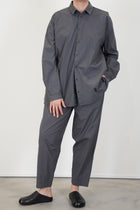 model wearingtoogood draughtsman shirt poplin pencil