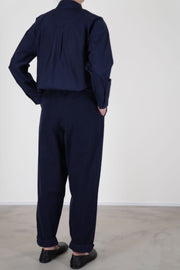 toogood gymast trousers ink worn with matching physician shirt ink