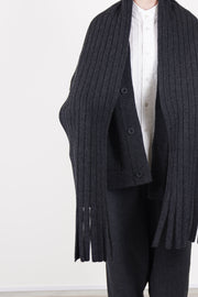 librarian scarf felted wool charcoal