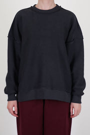 toogood mechanic jumper charcoal features dropped shoulders, tapered sleeves