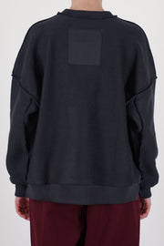 back view of toogood mechanic jumper charcoal relaxed and loose fit