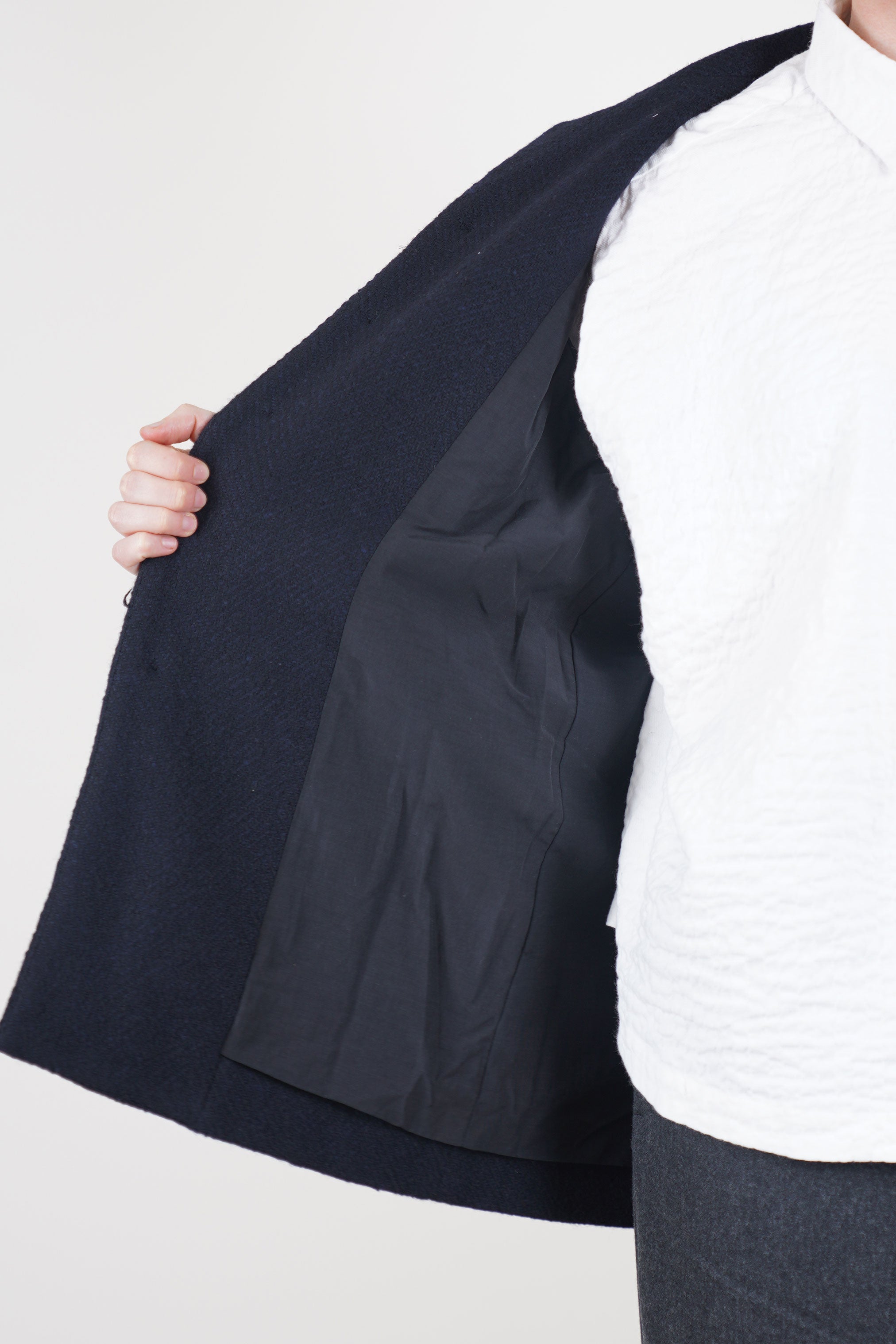photographer jacket wool cashmere ink