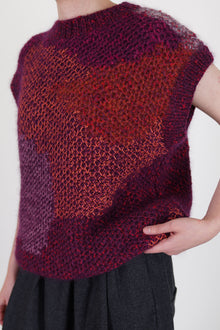woolen lotter vest honeycomb multi