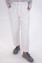 am41ip05 easy field trousers denim cloth white