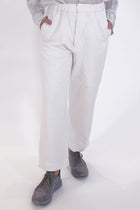 am41ip05 easy field trousers denim cloth white