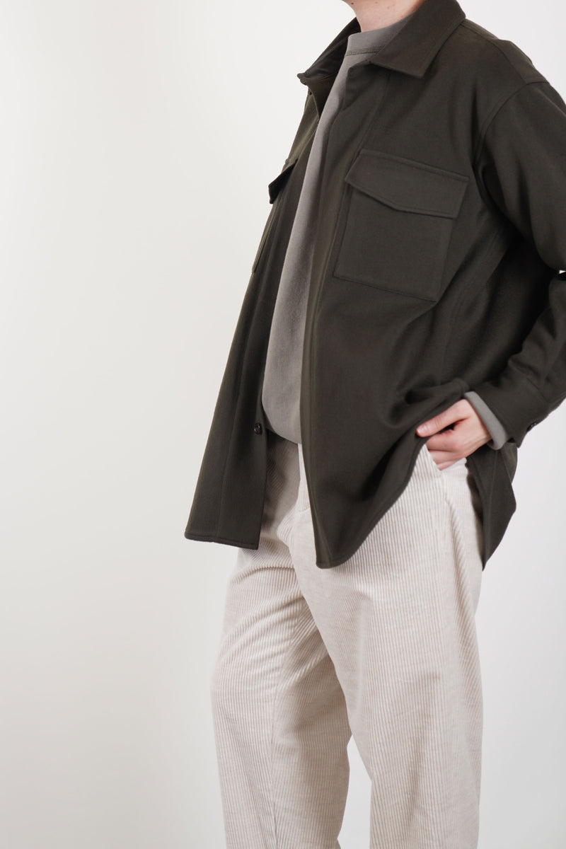 baggy c.p.o. jacket wool cashmere chestnut am43uj02