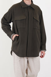 baggy c.p.o. jacket wool cashmere chestnut am43uj02