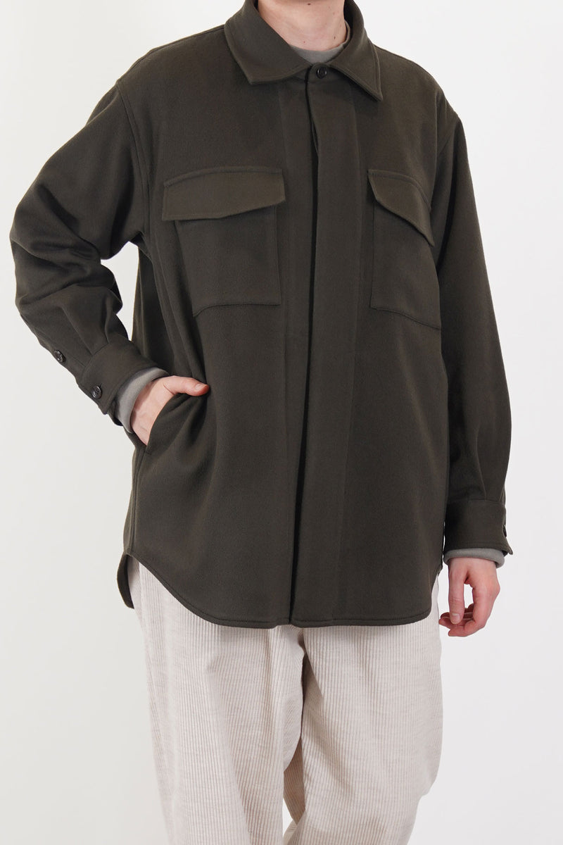 baggy c.p.o. jacket wool cashmere chestnut am43uj02