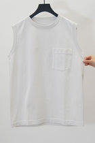 lm42xc12 sleeveless big pocket t-shirt smoke white