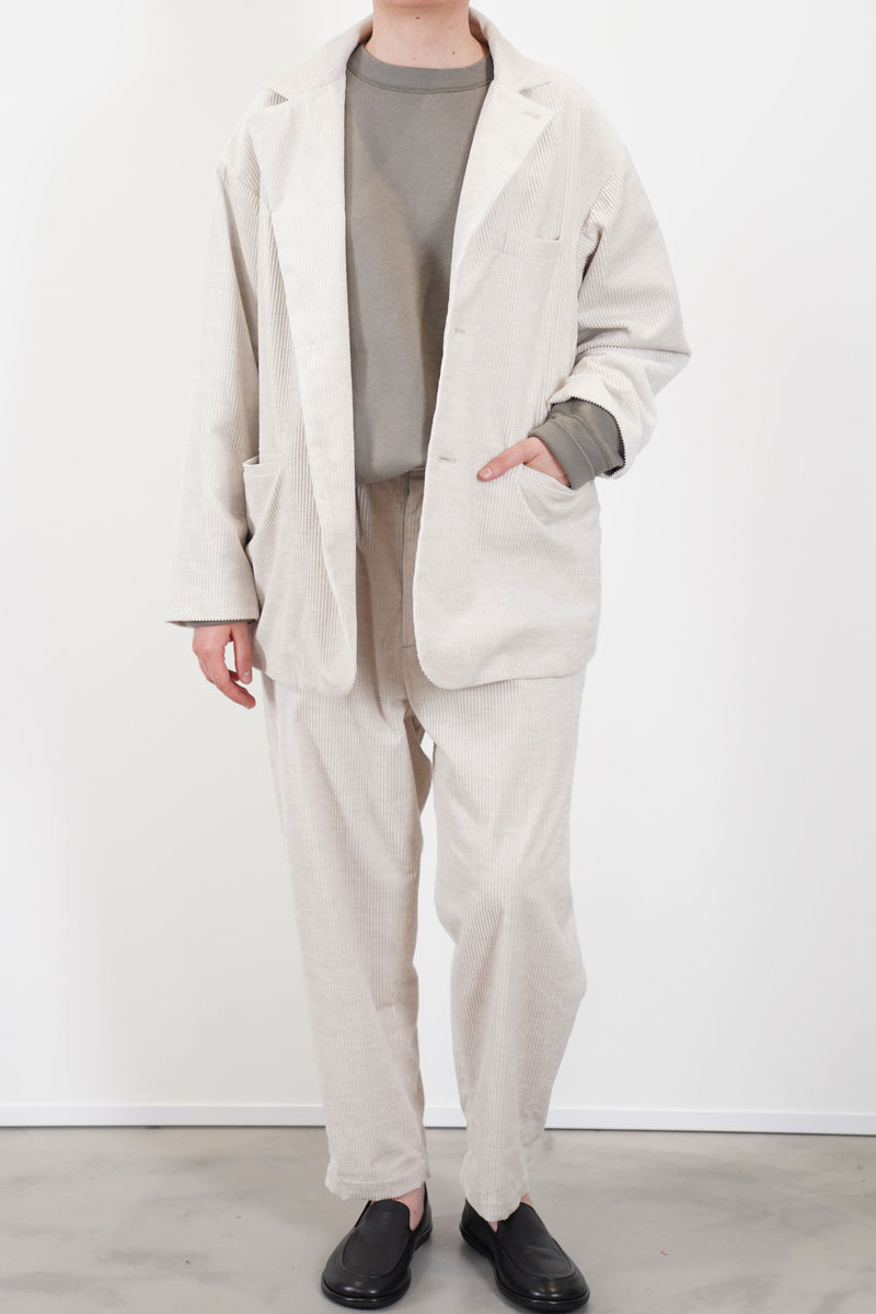 oversized button sack jacket corduroy heather oatmeal tm43rj01