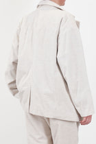 oversized button sack jacket corduroy heather oatmeal tm43rj01