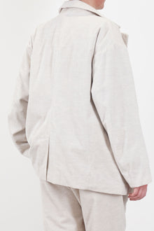 oversized button sack jacket corduroy heather oatmeal tm43rj01