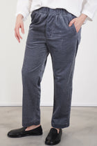 narrow easy trousers velvet blue grey tm41ap04