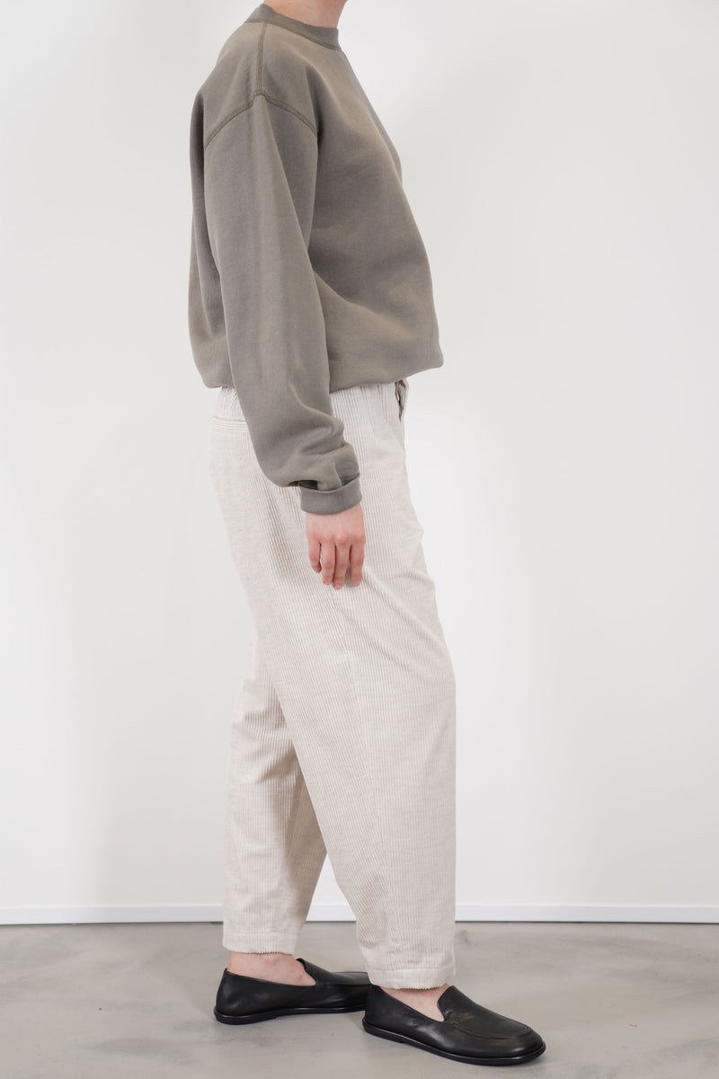 pegtop easy pants corduroy heather oatmeal tm43rp04