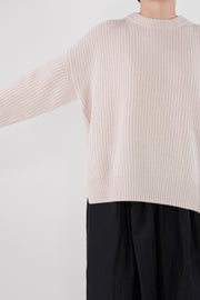 vm39xk01 fine cashmere big pullover white peach