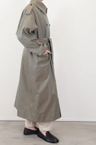 trench maxi coat olive ym43nc01