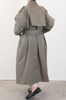 trench maxi coat olive ym43nc01
