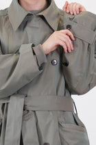 trench maxi coat olive ym43nc01