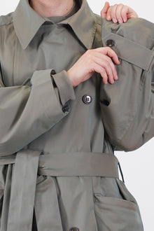trench maxi coat olive ym43nc01