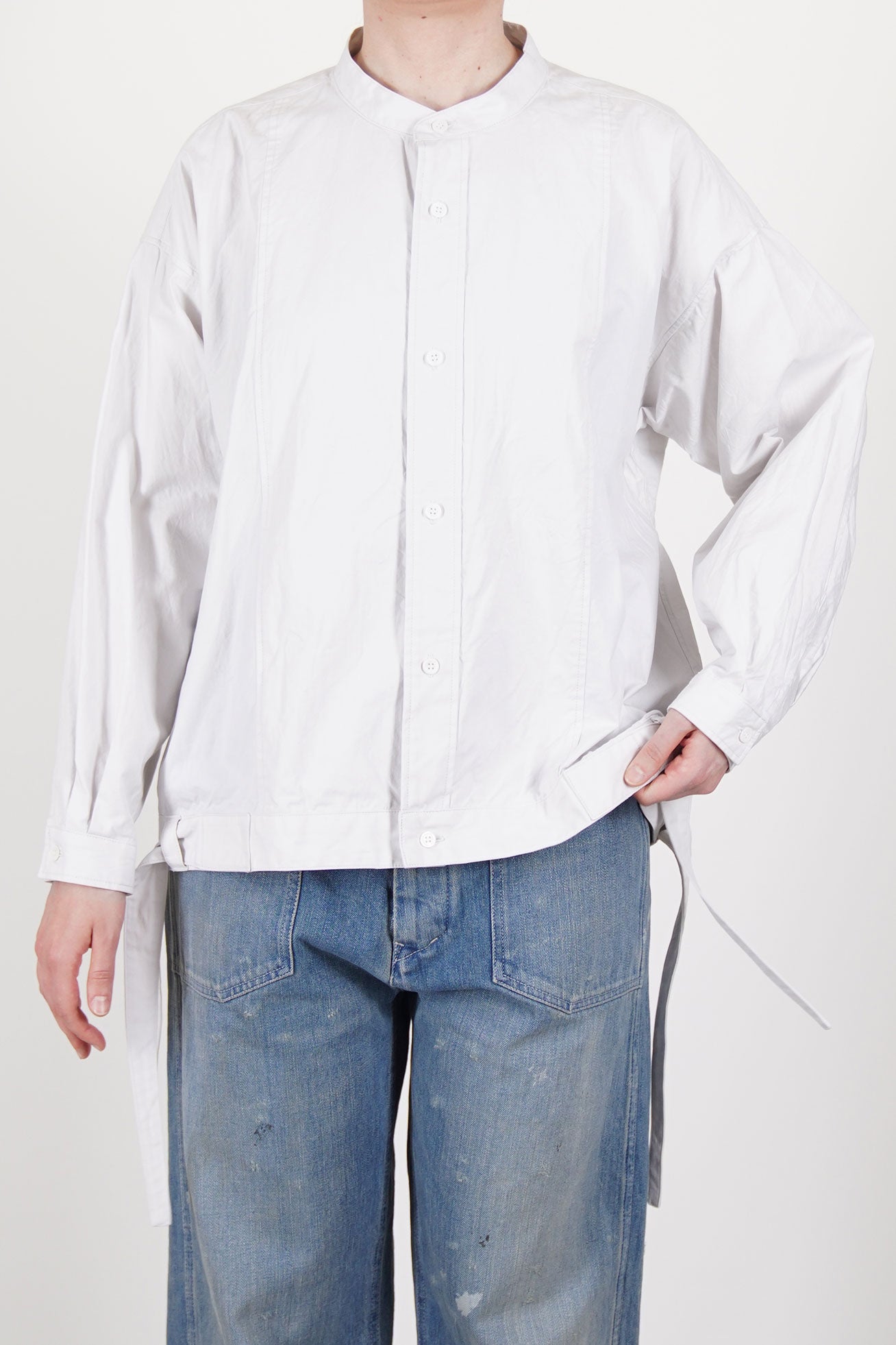 side string blouson shirt chalk white ym43qs01