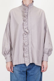 band collar shirt grayish rose ym43qs02