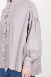 band collar shirt grayish rose ym43qs02