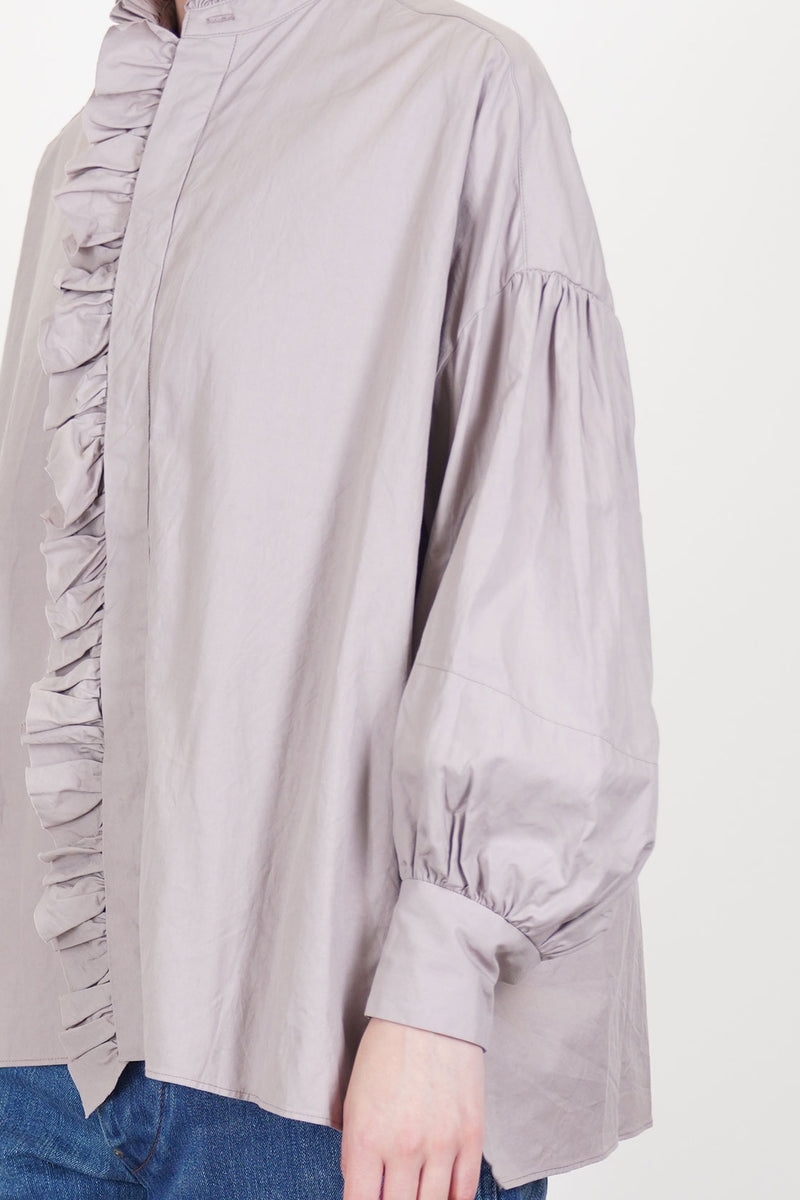 band collar shirt grayish rose ym43qs02