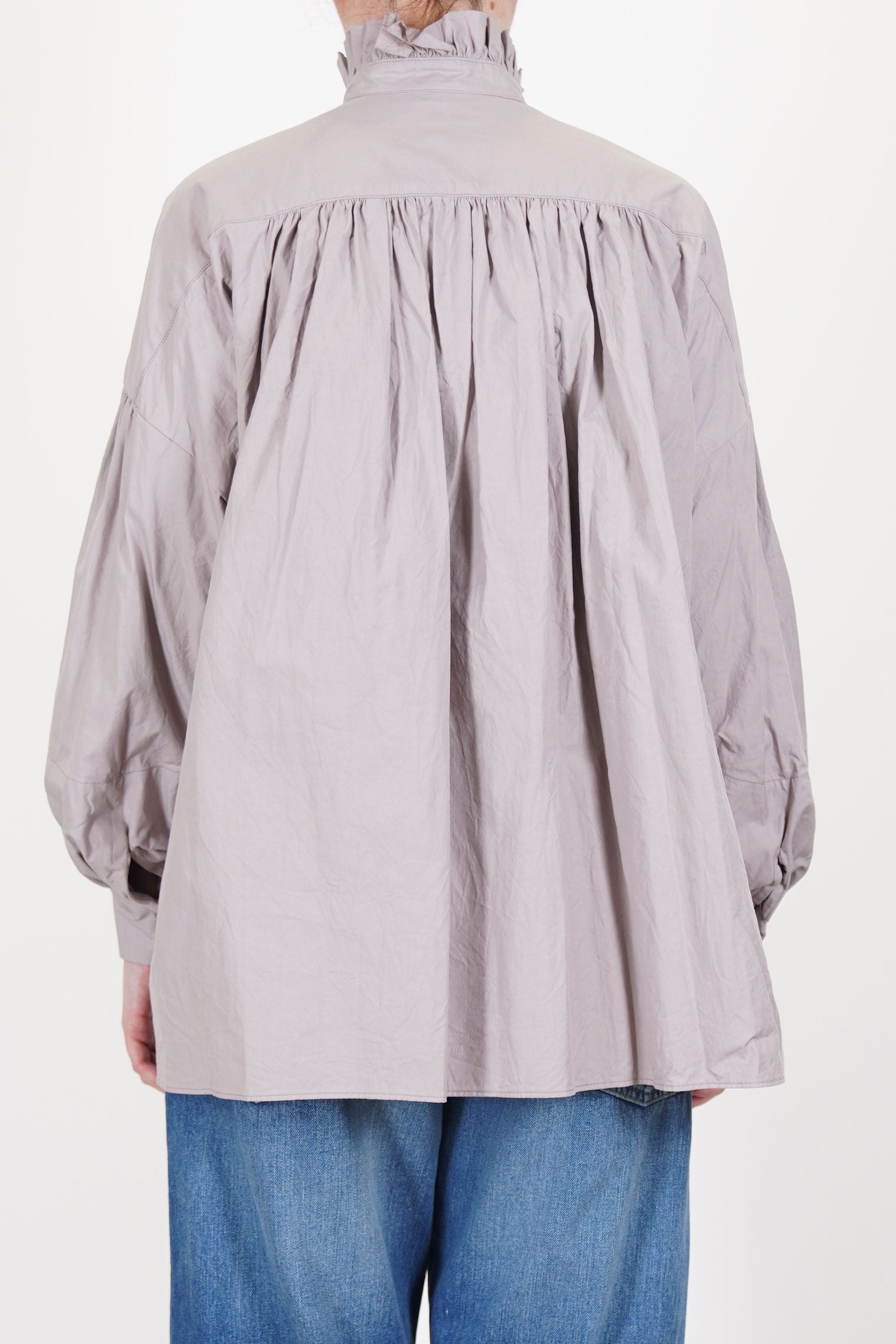 band collar shirt grayish rose ym43qs02
