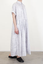 classic gathered dress smoke lilac
