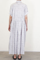 classic gathered dress smoke lilac