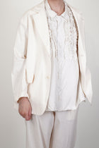 frilll shirt silk ivory