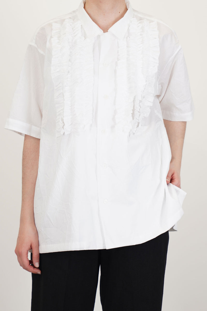 frill shirt white