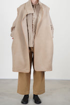 high neck cashmere gilet coat camel