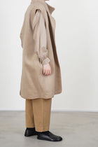 high neck cashmere gilet coat camel