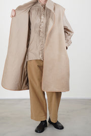 high neck cashmere gilet coat camel