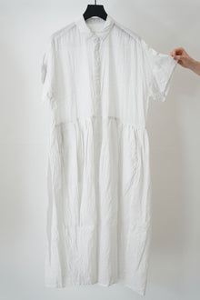 mm42ed04 cuff sleeve shirt dress smoke gray