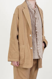 oversize work jacket camel