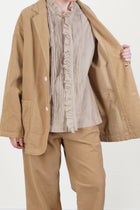 oversize work jacket camel