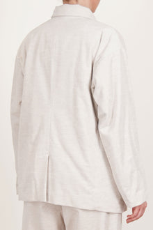 oversized button sack jacket corduroy heather oatmeal tm43rj01