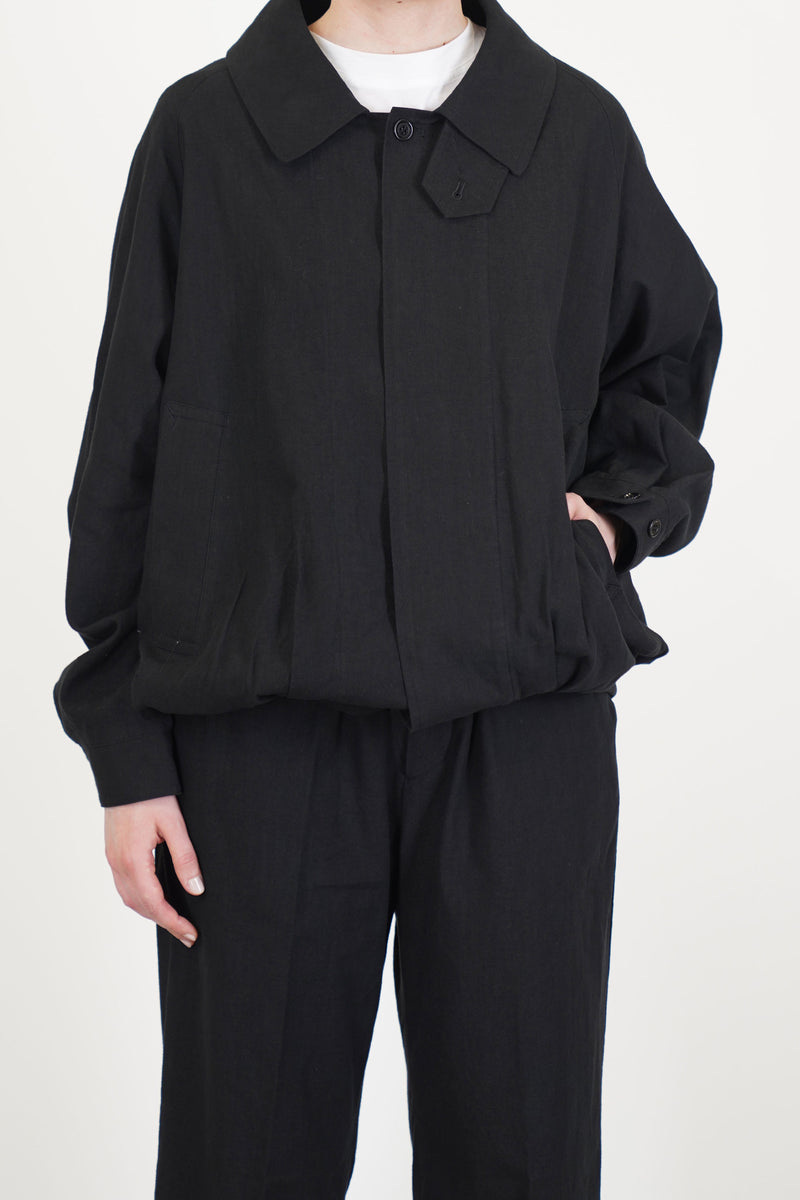 oversized harrington jacket ink black