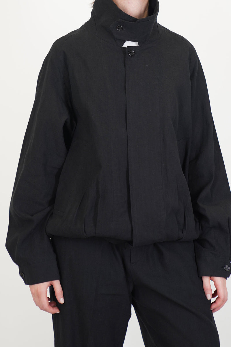 oversized harrington jacket ink black
