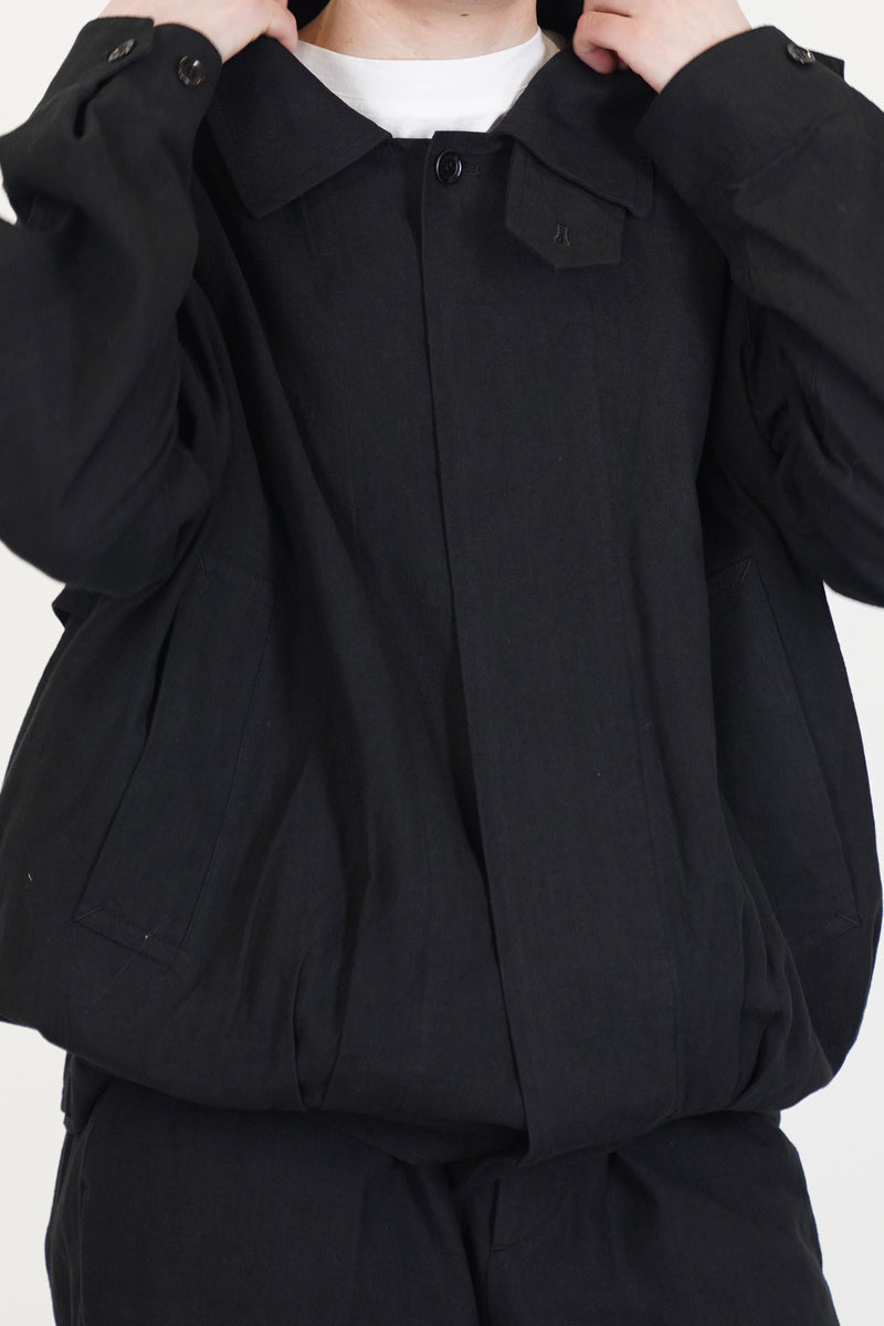 oversized harrington jacket ink black
