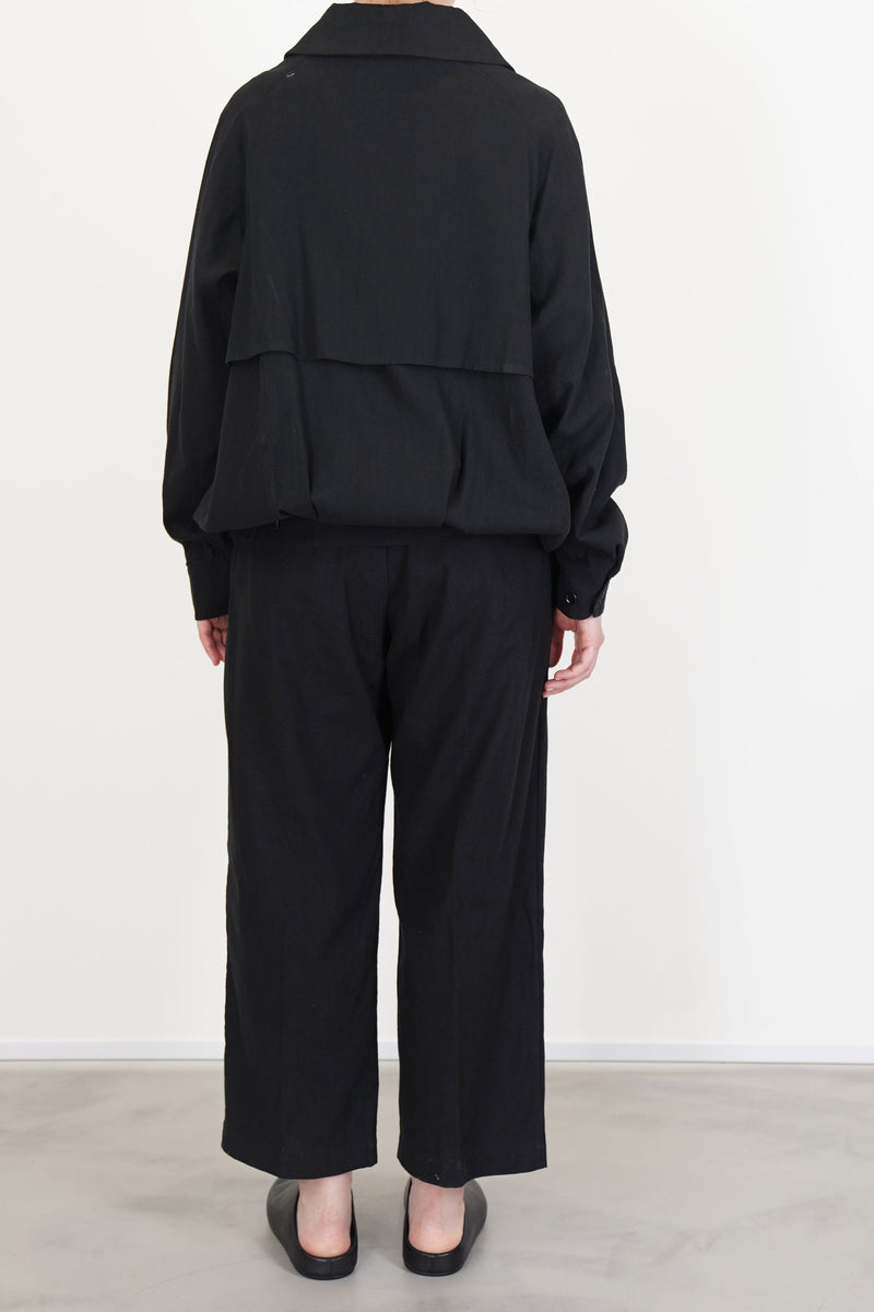 oversized harrington jacket ink black