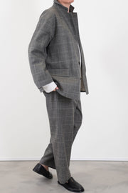 oversized sack jacket wool linen grey tm43oj02