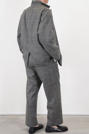 oversized sack jacket wool linen grey tm43oj02