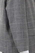 oversized sack jacket wool linen grey tm43oj02