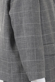 oversized sack jacket wool linen grey tm43oj02
